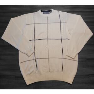 VTG 90s Oscar de la Renta Cable Knit Sweater Mens L Grandpa Core